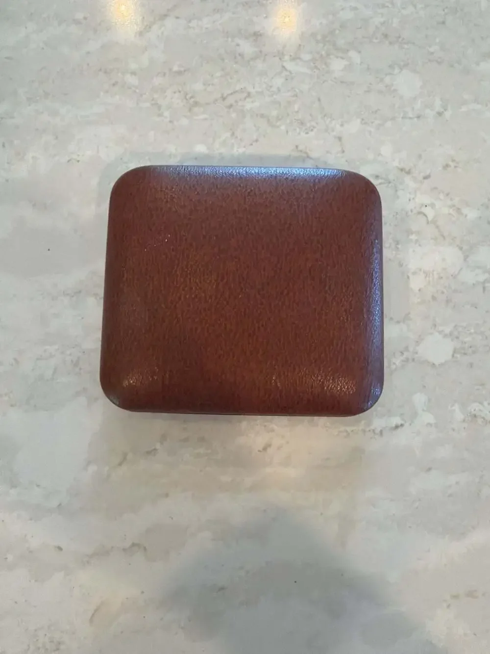 Vintage Phinney-Walker Brown Leather Folding Travel Alarm Clock